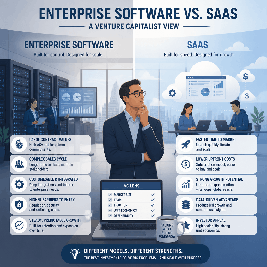 Enterprise Software vs SaaS: A Venture Capitalist View